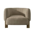 thumbnail image 2 of Benjara Reno Tira 38 Inch Accent Chair, Taupe Polyester, Foam Cushions, Solid Wood, 2 of 6