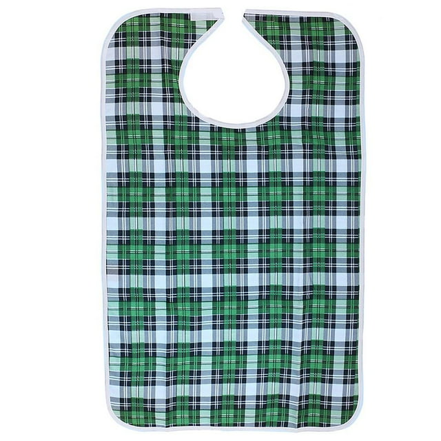 Babero para adultos Salvador lavable reutilizable impermeable 13 Rejilla verde