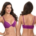 thumbnail image 4 of Curve Muse Women's Plus Size Full Coverage Underwire Front Close Bras-1PK-FUSHIA-46D, 4 of 6
