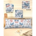 thumbnail image 2 of Blue Red Coral Body Pillow Cover 20 x 60 Inch Decorative Pillow Cover Coastal Shell Starfish Ocean Lumbar Pillowcase Seasonal Rectangle Cushion Case for Couch Sofa Bed Living Room, 2 of 7