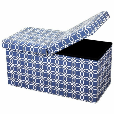 Pattern Upholstered Ottoman - Otto & Ben 30 Inch SMART LIFT TOP Ottoman Bench, Multiple Patterns