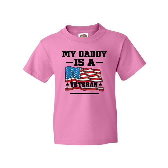 Inktastic My Daddy is a Veteran Youth T-Shirt