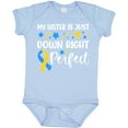 thumbnail image 3 of Inktastic My Sister is Just Down Right Perfect Down Syndrome Awareness Ribbon Boys or Girls Baby Bodysuit, 3 of 5