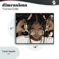 thumbnail image 4 of Stupell Industries Contemporary Trendy Girl with Gold Headphones Black Framed Giclee Art, 14 x 11, by Franklyn Gregory, 4 of 8