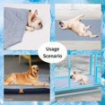 thumbnail image 2 of QUTETN Pet Summer Cooling 31. 5" x 43. 3" Double- sided availability Dog Throw Puppy Self Cat Pad Bed Cover for Home Outdoor sofa Sleeping Washable Portable Lightweight Small to Large ( Grey, S), 2 of 4