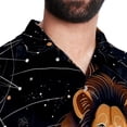 thumbnail image 5 of Leo Constellation Men's Short Sleeve Shirts, Casual, Printed, Button Down Short, Summer Beach Shirts, Unisex, 5 of 6