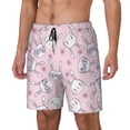 thumbnail image 2 of Daiia Cute Rabbit Flower Mens Swim Trunks Swim Shorts Quick Dry Swim Shorts with Mesh Lining Pockets-3X-Large, 2 of 9