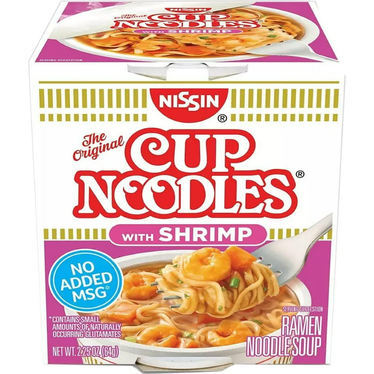 Nissin Cup O Noodles Variety 12 Pack, 2.25-Ounce, Beef, Chicken and Shrimp