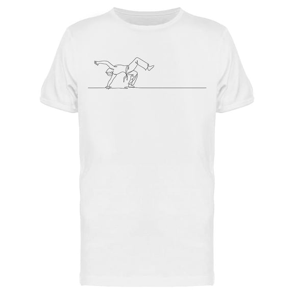 One Line Brazilian Fighter Pose T-Shirt Men -Image by Shutterstock, Male Small