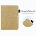 thumbnail image 4 of iPad 9.7 Case 2018/2017, iPad Air 1 2 Case, Allytech Retro PU Leather Embossed Flower Slim Protective Folio Stand Cards Holder Wallet Cover for Apple iPad 9.7" 6th/5th Gen, iPad Air 1 2, Gold, 4 of 7