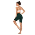 thumbnail image 3 of High Waist Five Points Yoga Sports Shorts, Elastic Training Tummy Control Leggings Pants Workout Shorts for Women, 3 of 8