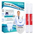 thumbnail image 1 of Kit de blanqueamiento dental con luz LED | Pluma de peróxido de carbamida al 35% | Azul Rojo Luz Recargable para Dientes Sensibles | Gel de menta para casa | Eliminar las manchas de café y vino |, 1 of 8