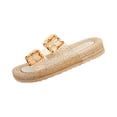 thumbnail image 3 of Women’s Clear Strap Buckle Slide Sandals, Comfortable Non-Slip Espadrille Platform Slippers for All-Day Wear, 39, 3 of 7
