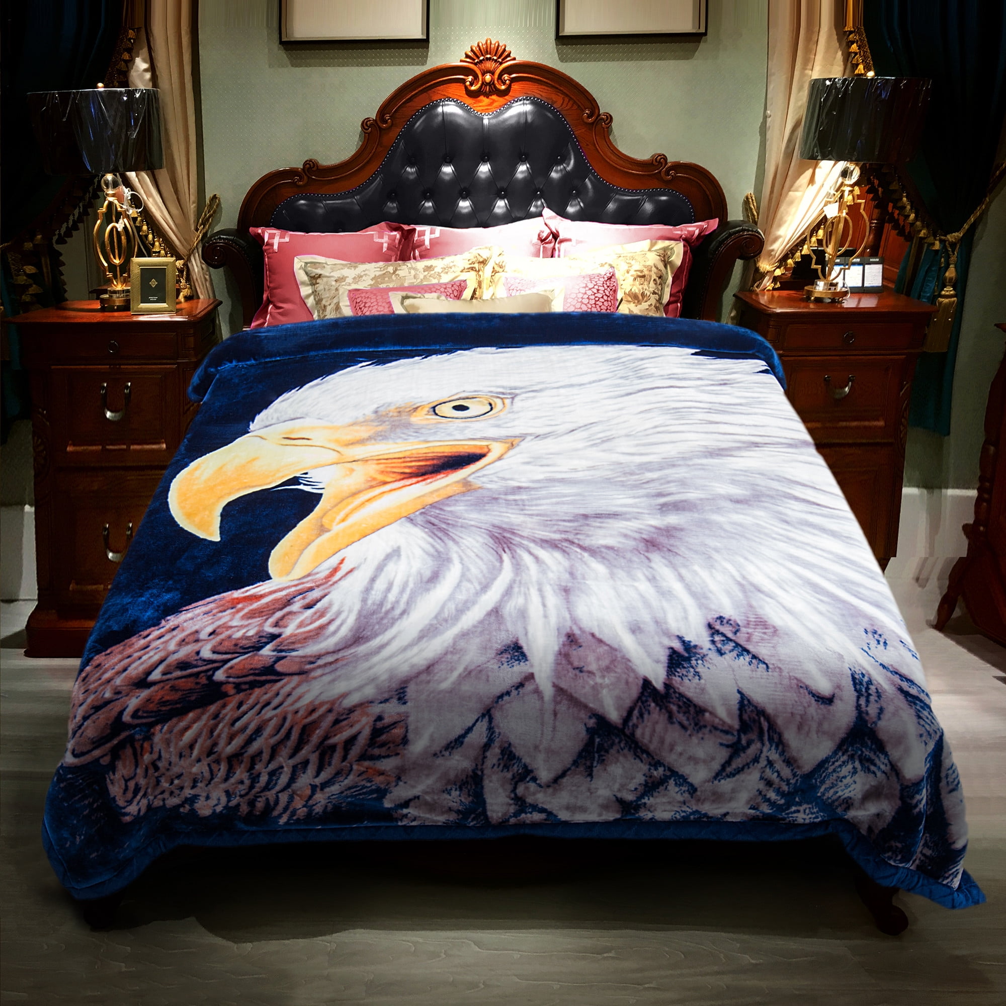 Plush Fleece Soft Warm Korean Mink Winter Blanket 2 Ply Printed Pattern