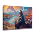 thumbnail image 2 of Póster de lienzo con un anciano con barba blanca sentado sobre una roca, decoración para dormitorio, paisaje deportivo, decoración para oficina, regalo, estilo marco, 16 x 24 pulgadas (40 x 60 cm), 2 of 8