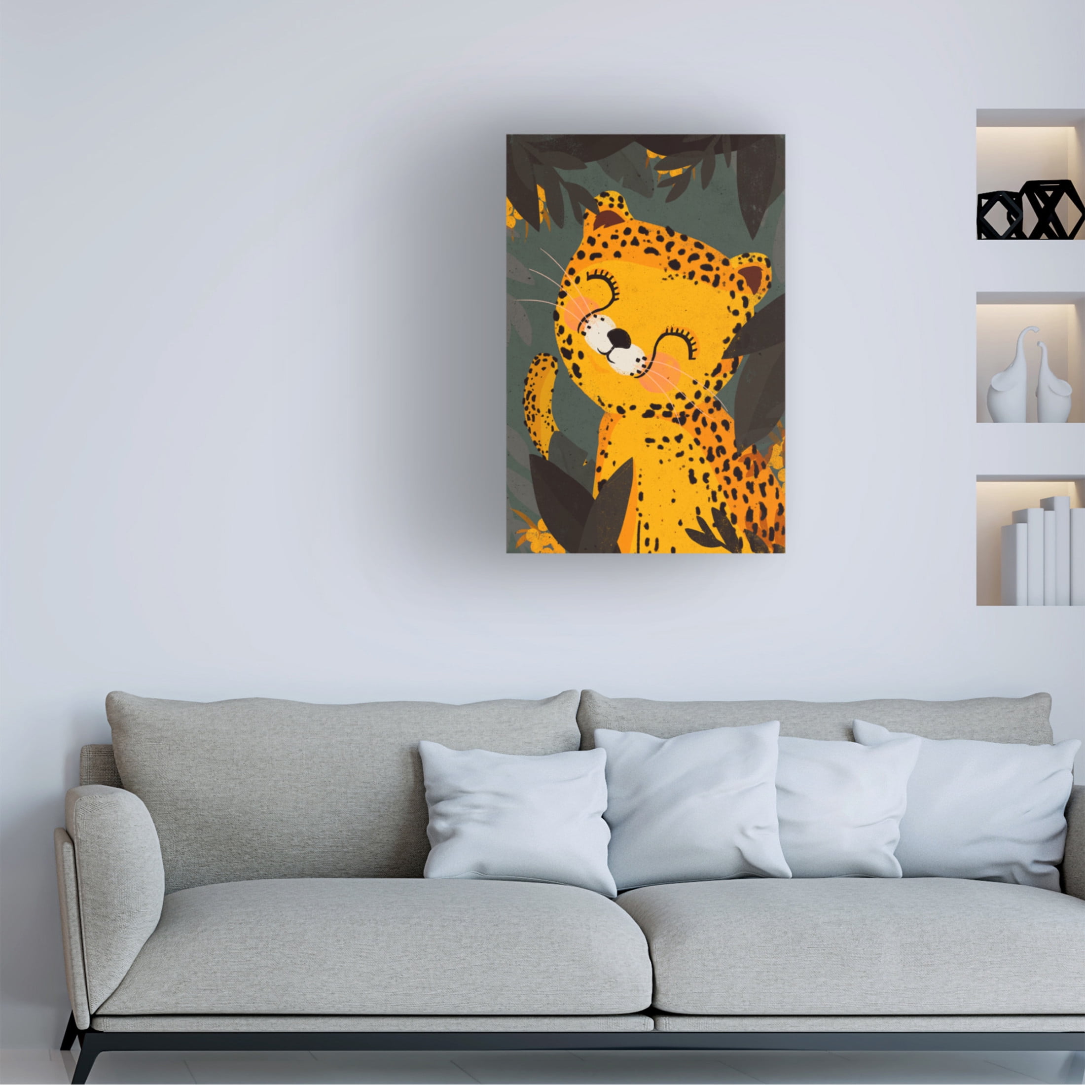 Canvas Wall Art - Treechild 'Little Leo' Wall Art for Living Room, Bedroom, or Office D?cor by Trademark Fine Art - 30 x 47 Inches