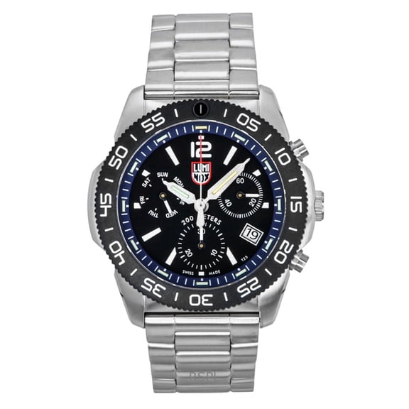 Luminox Pacific Diver Chronograph Stainless Steel Black Dial Quartz XS.3143.M 200M Men's Watch