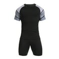 thumbnail image 2 of Jessboyy Workout Sets for Men 2 Piece Active Fit Stretchy Short Sleeve Tees and Shorts Outfits Quick Dry Athletic Running Gym Clothing Sets Black,S, 2 of 9
