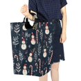 thumbnail image 4 of Yayeee Freestanding Laundry Hamper with Handle Collapsible Large Storage Basket for Clothes, Jolly Snowman, 4 of 7