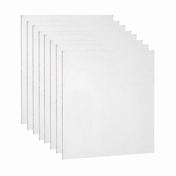 8 Pcs 1/64" Hot Rolled Steel Sheets, 2" x 2" Steel Plate Base Metal Sheet for Structural Support Construction Board Industrial Use Machinery Manufacturing, Silver