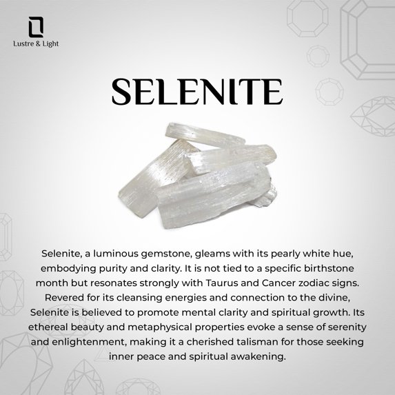 Natural Selenite Rough Shape Stud Earrings in Sterling Silver for Women, April, May Birthstone Jewelry for Her Birthday, Wedding Anniversary, Christmas, Mothers Day