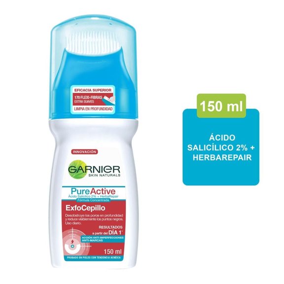 Limpiador facial Garnier Pure Active anti imperfecciones exfocepillo 150 ml