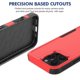 thumbnail image 5 of Funda híbrida a prueba de golpes con agarre antideslizante para Apple iPhone 16 Pro (6.3") (grip rojo), 5 of 6