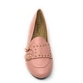 thumbnail image 5 of Victoria K Women's Double Buckles Gold Studs Ballerina Flats, 5 of 5