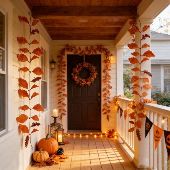 Artificial Fall Rice Panicle Wreath Thanksgiving Crop Decor for Mantel Fireplace Front Door Home 100Cm
