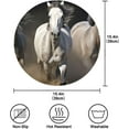 thumbnail image 4 of Coolnut Horse Round Placemats Waterproof Non-Slip Washable Place Mats Polyester Table Mats Set of 4 Heat Resistant for Home Kitchen Holiday Party Home Decor Gifts, 4 of 7
