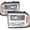 Clear, variant on Spec-D Tuning Chrome LED BAR Headlights Compatible with 2005-2007 Ford F250 F350 F450 F550 Super Duty, Left + Right Pair Headlamps Assembly