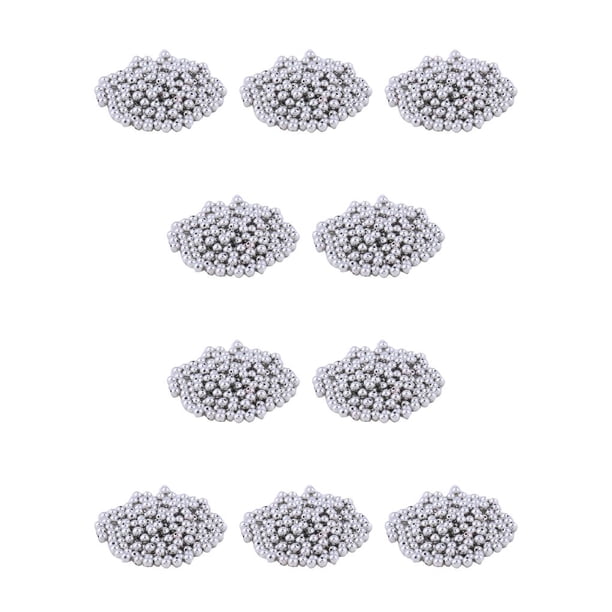 sweethay Cuentas espaciadoras de 200 piezas, superficie galvanizada lisa sin costuras, suministros de artesanía, accesorios de bricolaje, blanco K3mm 10Conjunto