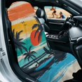 thumbnail image 2 of ZUXONGSY Car Seat Cover Towel Vintage Beach Sunset Print Car Seat Cover Protector Front Seats Washable Cars Sport Towel Seat Cushion with Storage Bag, 2 of 8
