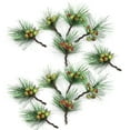 thumbnail image 4 of YINKUU 12pcs DIY Christmas Rattan Wreath Decoration Material Simulation Pine Needle Handmade Mini Needle Red berry Accessories, 4 of 13