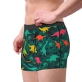 thumbnail image 2 of Pofeuu Colorful Dinosaurs Print Men’s Boxer Briefs, Moisture-Wicking Underwear, Regular,Trunk-Small, 2 of 5