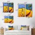 thumbnail image 4 of Designart "Country Road Amidst Golden Blossoms" Meadow Framed Wall Art Set Of 2 - Traditional Yellow Frame Gallery Set For Office Decor, 4 of 6