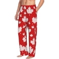 thumbnail image 2 of Daiia Maple Leaves Men's Sleep Pant with Pockets and Drawstring,Pajama Pants-Small, 2 of 9