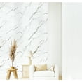 thumbnail image 4 of Faux Marble Wall Panels - 2X4 - Glossy - White, Grey, Tan Veins - Covers 31 sqft, 4 of 9