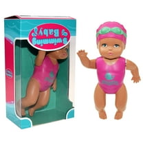 Elainilye Water Baby Doll for Bath Time Cute Baby Swim Doll for Bathtub Shower Play Bath Toys Birthday Gifts Toys for Toddlers 1-3