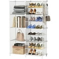 thumbnail image 6 of Closet Organizer 8 Cube Storage Shelves Clothes Organizers Closet Storage Stackable Cubby Shelving for Closet Bedroom Living Room Office, Transparent Twill, 6 of 17