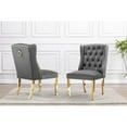thumbnail image 4 of Square 47" x 47" Clear Glass 5pc Dining Set with Gold Stainless Steel, 4 of 4