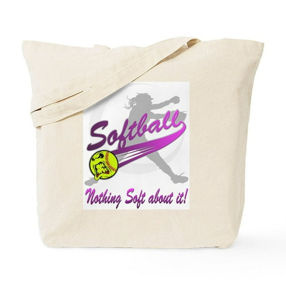 CafePress - Girls Softball Tote Bag - Unisex Canvas Tote Bag, Beige, 1-Piece