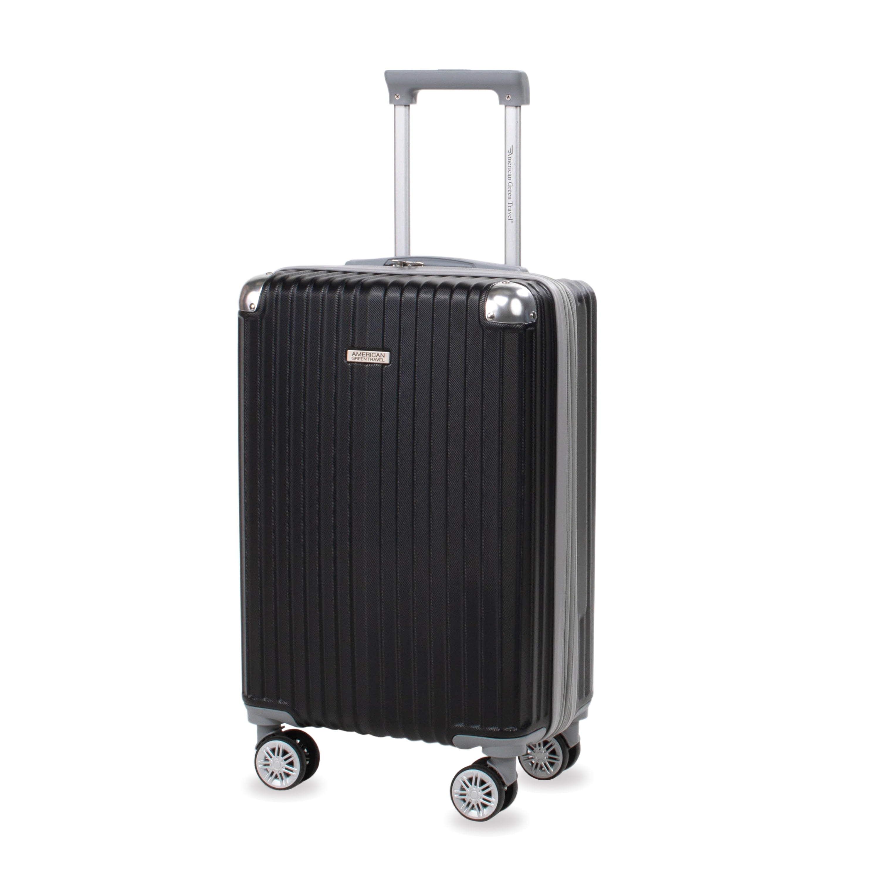 Bradford Carry On Luggage Suitcase Rolling Spinner, 20" Black