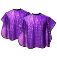 thumbnail image 1 of 2Pcs Hair Dye Cape Purple Cloth PVC for Professional Hairstylists, 1 of 9