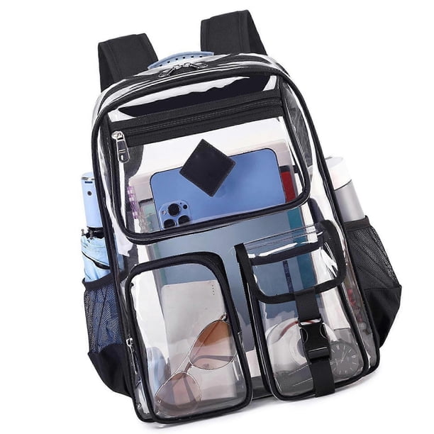 Clear Backpacks Waterproof Casual Daypacks Travel Bag Visual Backpacks Large Capacity Backpacks for Daily p ink