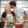 thumbnail image 5 of Botanical Plant Cooking Kitchen Aprons with Pocket Extra Long Aprons Waterproof Bib Aprons for Couple Bride Mrs Mr Cooking Aprons for Kitchen Cool BBQ Grilling (Set Of 2), 5 of 7