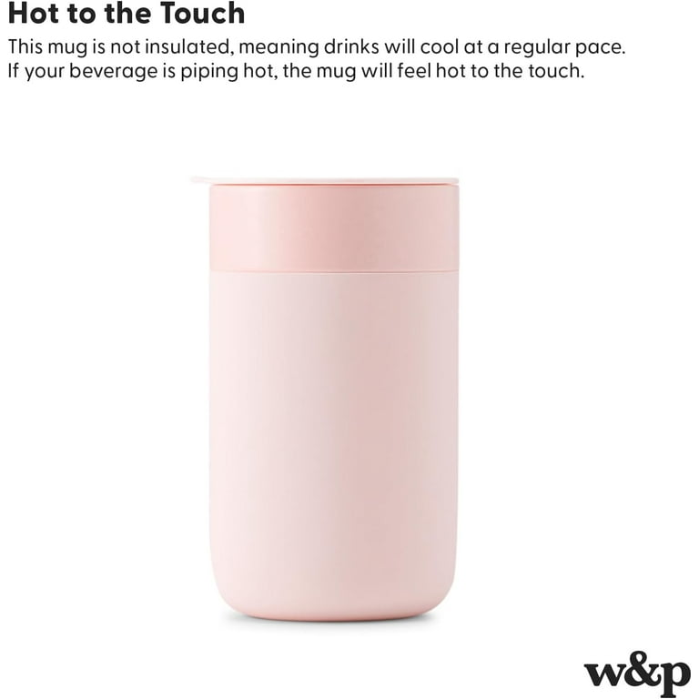 W&P Porter Ceramic Mug w/ Protective Silicone Sleeve, Cream 12