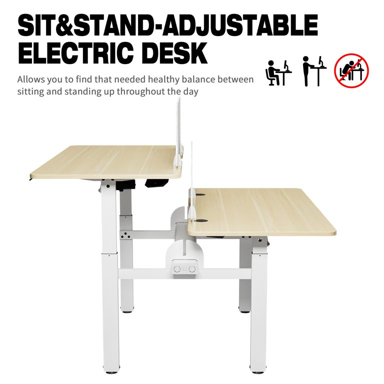 Vineego Double Electric Height Adjustable Standing Desk - Walmart.com