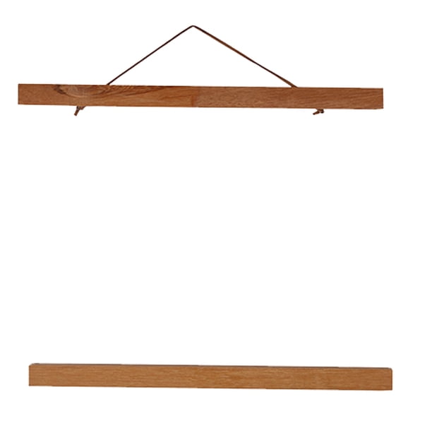 Marco de fotos magnético moderno con aserrín, colgador de madera de teca para impresiones en pergamino, pósteres y obras de arte, 30 cm