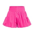 thumbnail image 4 of Jzuxvd Womens High Waisted Shorts Athletic Running Shorts Workout Gym Quick Dry Flowy Shorts with Pockets Hot Pink M, 4 of 5